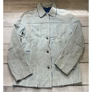 Wilsons Leather Maxima Women's Tan Suede  Jacket size L Large‎ Blue